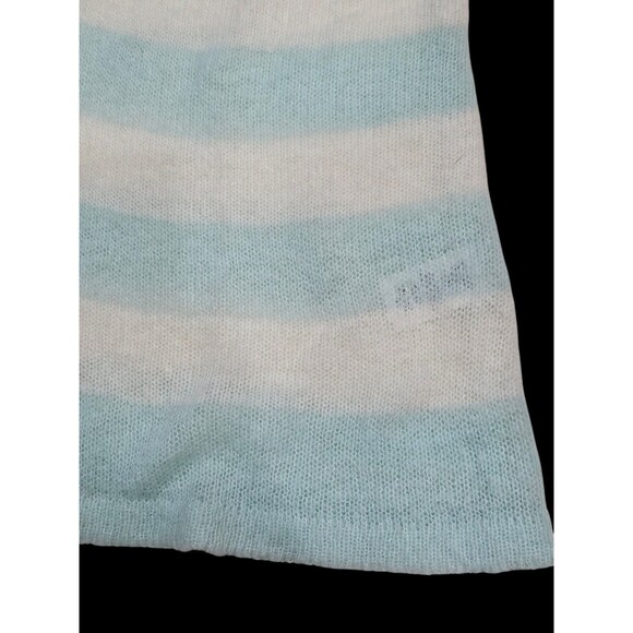 Wildfox White Label Striped Sequin Heart Short Sleeve Sweater Size Small S Blue - Picture 10 of 12